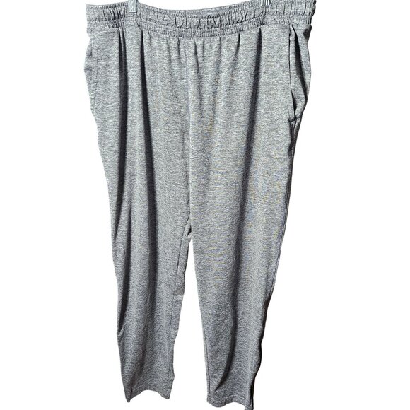 Heather Gray Mens Zip Pocket Athletic Joggers XL - Performance Stretch - Picture 1 of 6